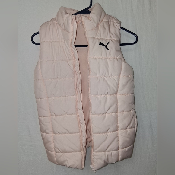 Puma Kids Light Pink Quilted Vest Size M.10/12 - Picture 12 of 16